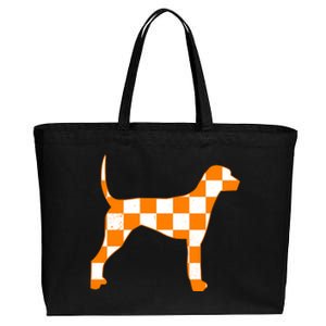 Tennessee Smokey Hound Dog Cotton Canvas Jumbo Tote