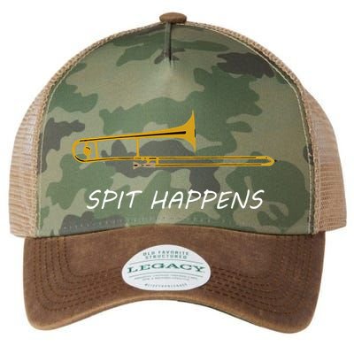 Trombone Spit Happens Trombone Player Gift Legacy Tie Dye Trucker Hat