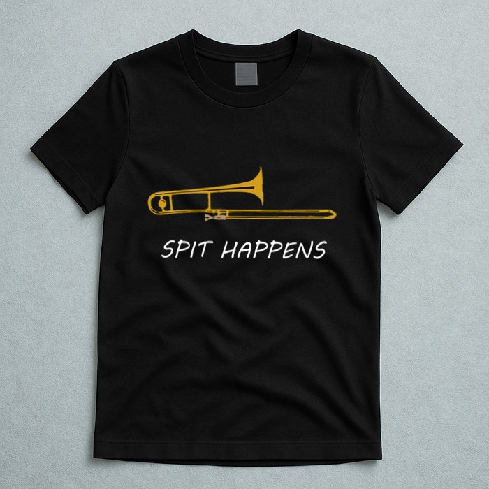 Trombone Spit Happens Trombone Player Gift T-Shirt