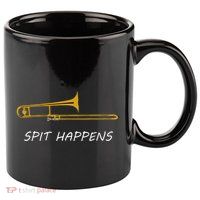 Trombone Spit Happens Trombone Player Gift 11oz C Handle Ceramic Mug