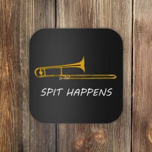 Trombone Spit Happens Trombone Player Gift Coaster