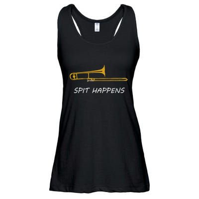 Trombone Spit Happens Trombone Player Gift Ladies Essential Flowy Tank