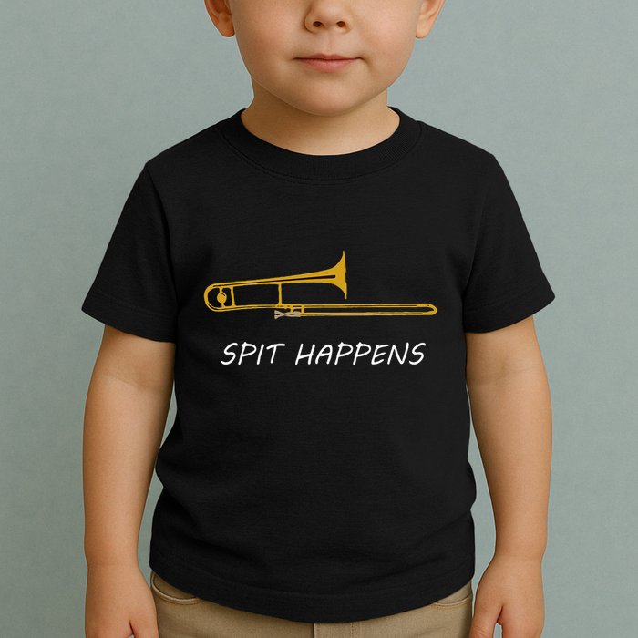 Trombone Spit Happens Trombone Player Gift Toddler T-Shirt