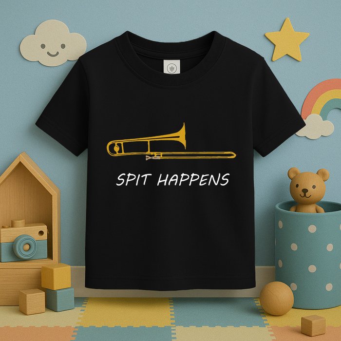 Trombone Spit Happens Trombone Player Gift Toddler T-Shirt
