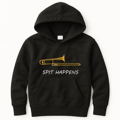 Trombone Spit Happens Trombone Player Gift Kids Hoodie