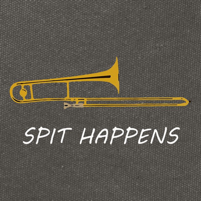 Trombone Spit Happens Trombone Player Gift Cotton Canvas Backpack