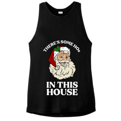 There's Some Hos In This House Christmas Ladies PosiCharge Tri-Blend Wicking Tank