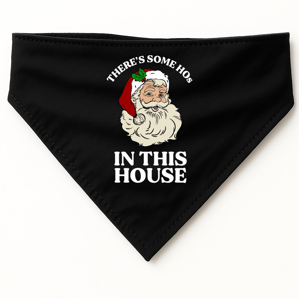 There's Some Hos In This House Christmas USA-Made Doggie Bandana
