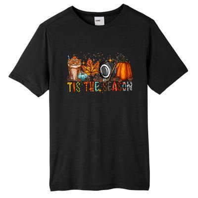 Tis Season Hockey Latte Leaves Hello Pumpkin Halloween Gift Tall Fusion ChromaSoft Performance T-Shirt