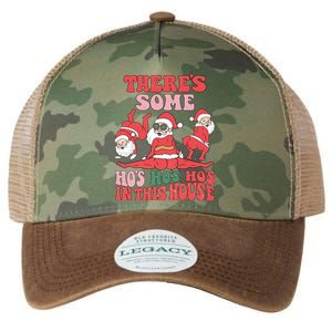 Theres Some Hos In This House Funny Twerk Santa Christmas Legacy Tie Dye Trucker Hat