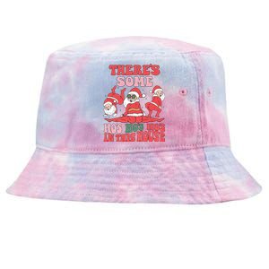 Theres Some Hos In This House Funny Twerk Santa Christmas Tie-Dyed Bucket Hat