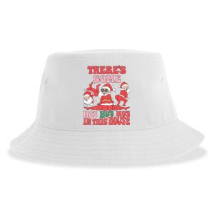 Theres Some Hos In This House Funny Twerk Santa Christmas Sustainable Bucket Hat