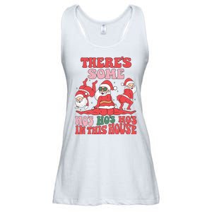 Theres Some Hos In This House Funny Twerk Santa Christmas Ladies Essential Flowy Tank