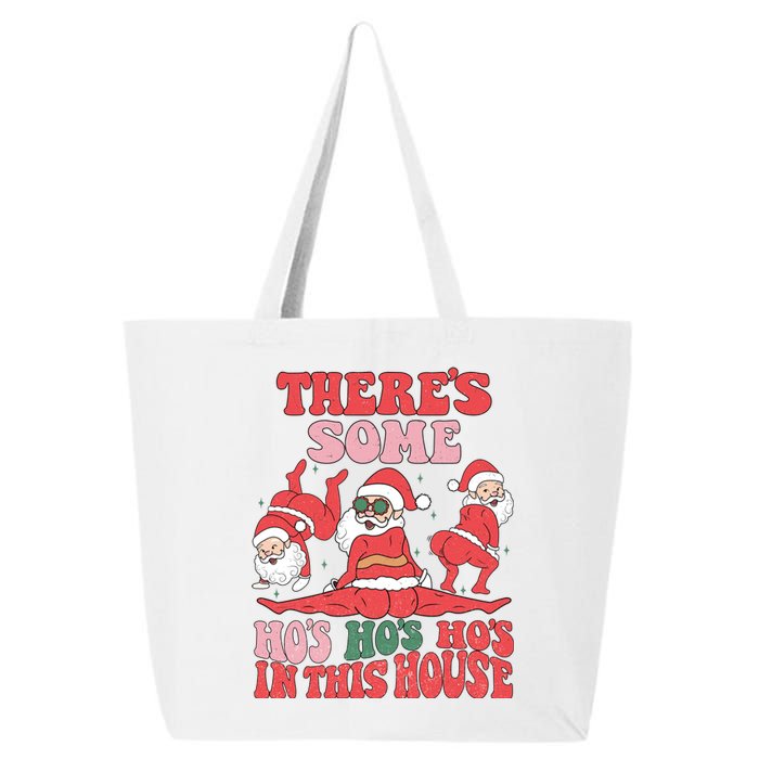 Theres Some Hos In This House Funny Twerk Santa Christmas 25L Jumbo Tote