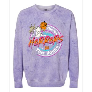 There's Some Horrors In This House Funny Humor Halloween Colorblast Crewneck Sweatshirt