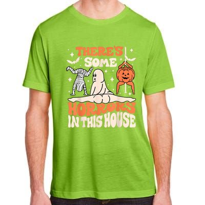 ThereS Some Horrors In This House Ghost Pumpkin Halloween Adult ChromaSoft Performance T-Shirt