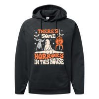 ThereS Some Horrors In This House Ghost Pumpkin Halloween Performance Fleece Hoodie