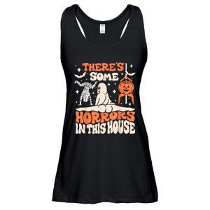 ThereS Some Horrors In This House Ghost Pumpkin Halloween Ladies Essential Flowy Tank