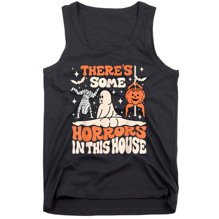 ThereS Some Horrors In This House Ghost Pumpkin Halloween Tank Top