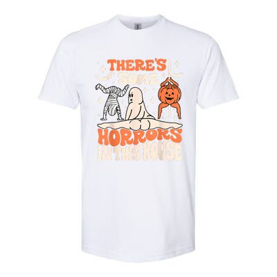 ThereS Some Horrors In This House Ghost Pumpkin Halloween Softstyle CVC T-Shirt