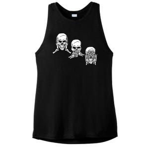 Three Skulls Head Ladies PosiCharge Tri-Blend Wicking Tank