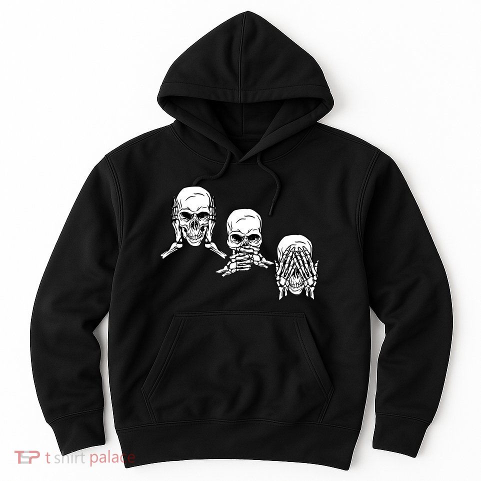 Three Skulls Head Hoodie