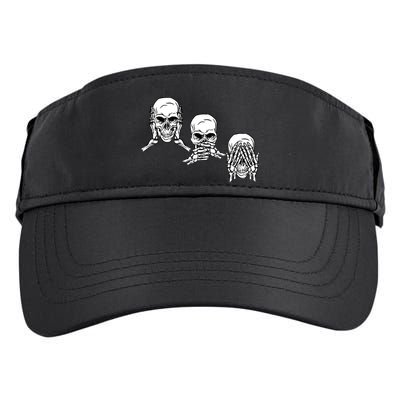 Three Skulls Head Adult Drive Performance Visor