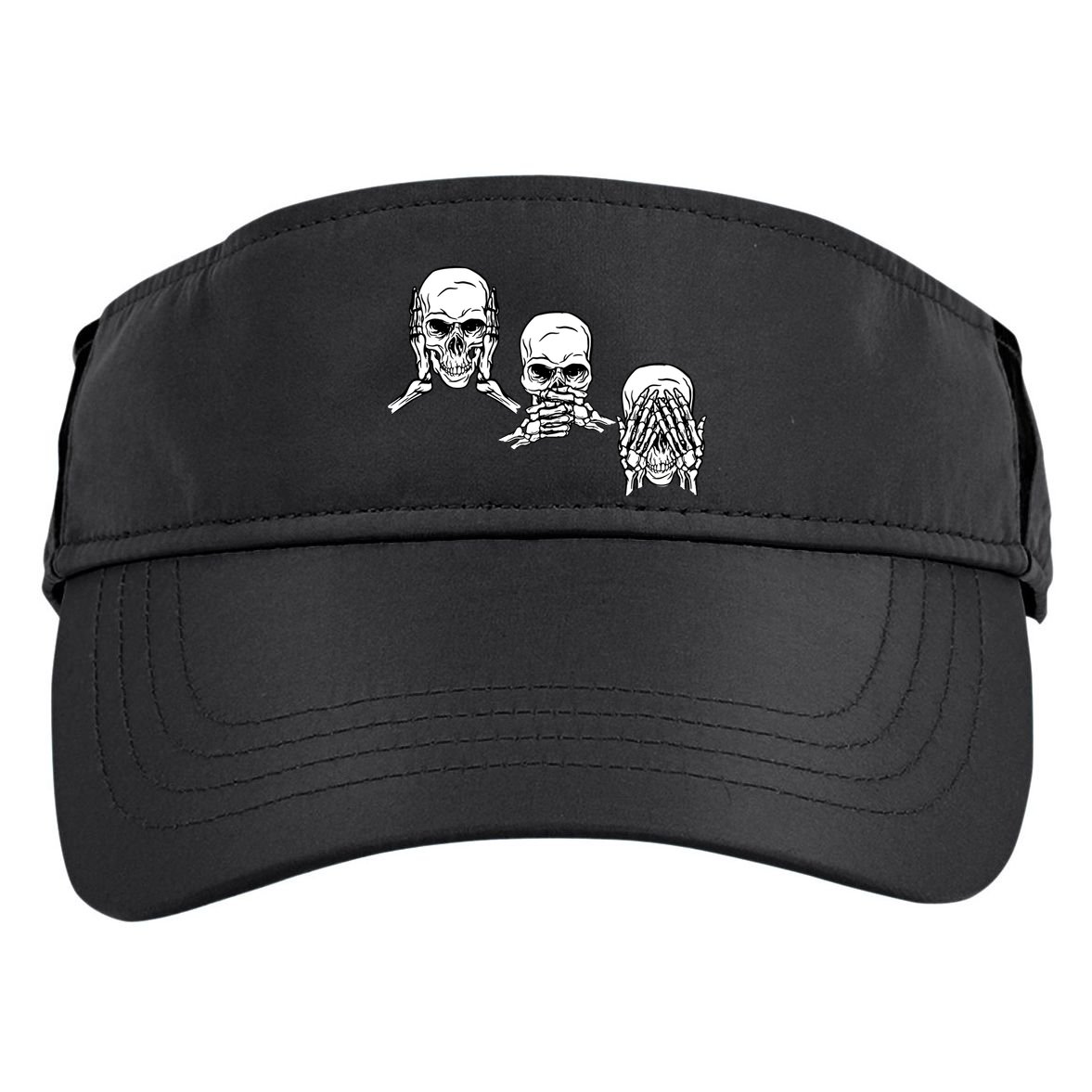 Three Skulls Head Adult Drive Performance Visor