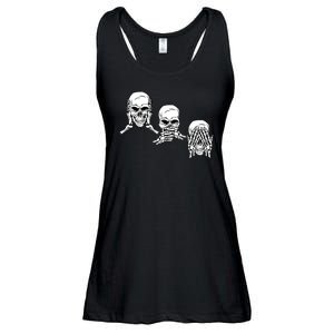 Three Skulls Head Ladies Essential Flowy Tank