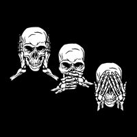 Three Skulls Head 16 in Basic Backpack