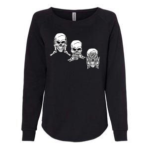 Three Skulls Head Womens California Wash Sweatshirt