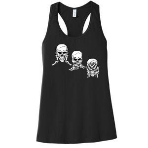 Three Skulls Head Women's Racerback Tank