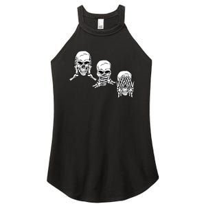 Three Skulls Head Women's Perfect Tri Rocker Tank