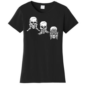 Three Skulls Head Women's T-Shirt