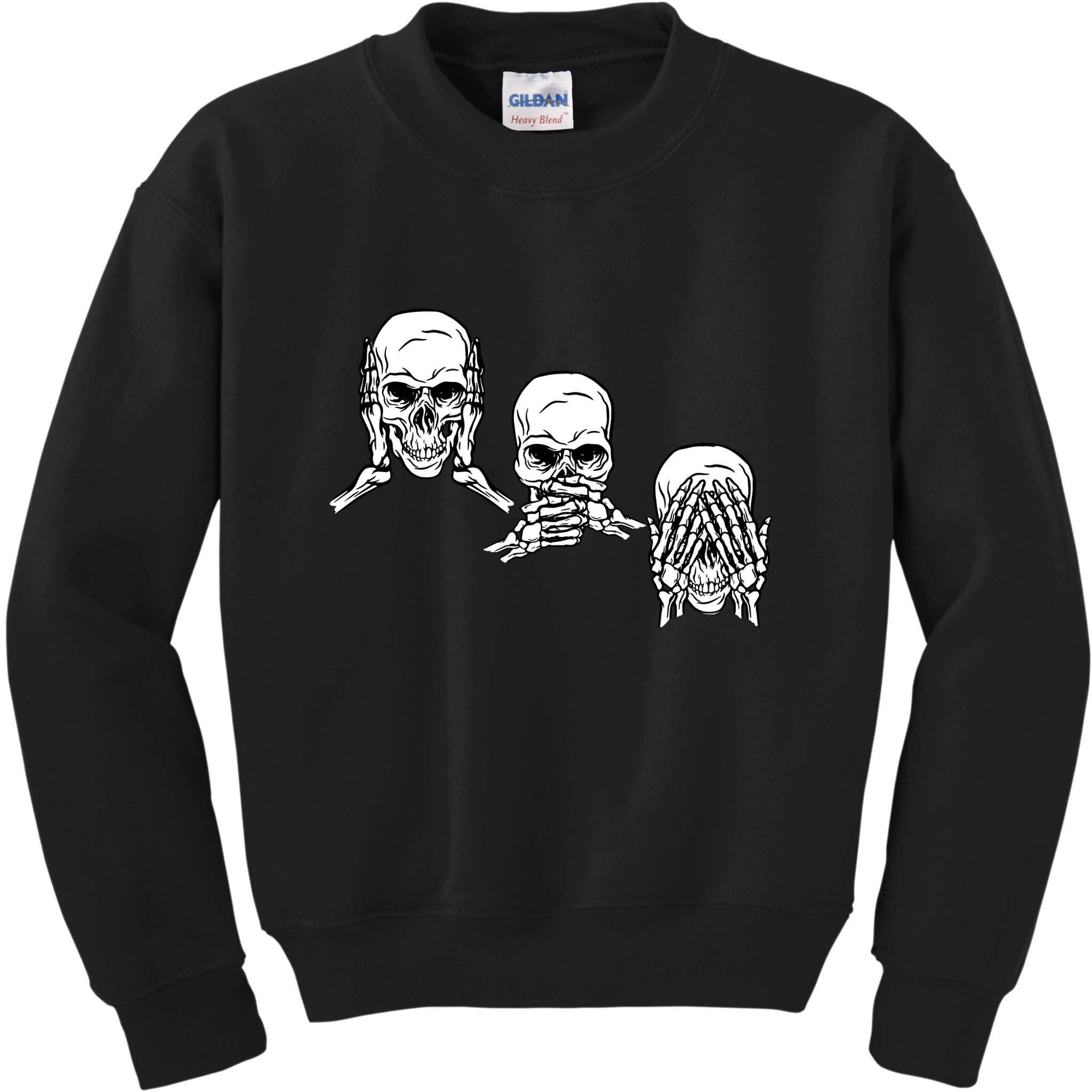 Three Skulls Head Kids Sweatshirt