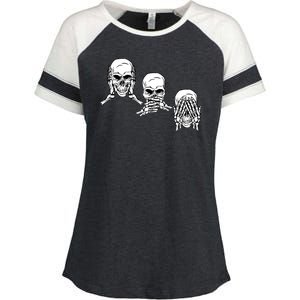 Three Skulls Head Enza Ladies Jersey Colorblock Tee