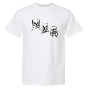 Three Skulls Head Garment-Dyed Heavyweight T-Shirt