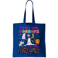 Theres Some Horrors In This House Ghost Pumpkin Halloween Tote Bag