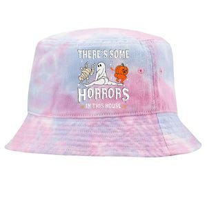 There's Some Horrors In This House Ghost Pumpkin Halloween Tie-Dyed Bucket Hat