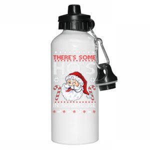 There's Some Ho's In This House Funny Santa Dirty Jokes Cute Gift Aluminum Water Bottle