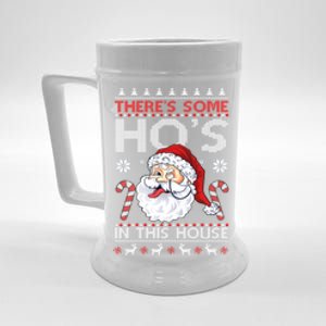 There's Some Ho's In This House Funny Santa Dirty Jokes Cute Gift Beer Stein