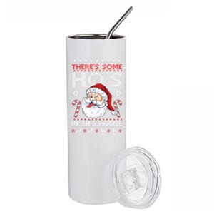 There's Some Ho's In This House Funny Santa Dirty Jokes Cute Gift Stainless Steel Tumbler