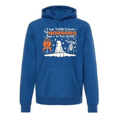 Theres Some Horrors In This House Ghost Pumpkin Halloween Premium Hoodie