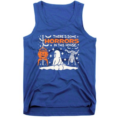 Theres Some Horrors In This House Ghost Pumpkin Halloween Tank Top