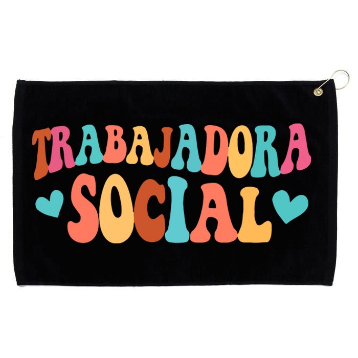 Trabajadora Social Heart Spanish Msw Chingona Grommeted Golf Towel