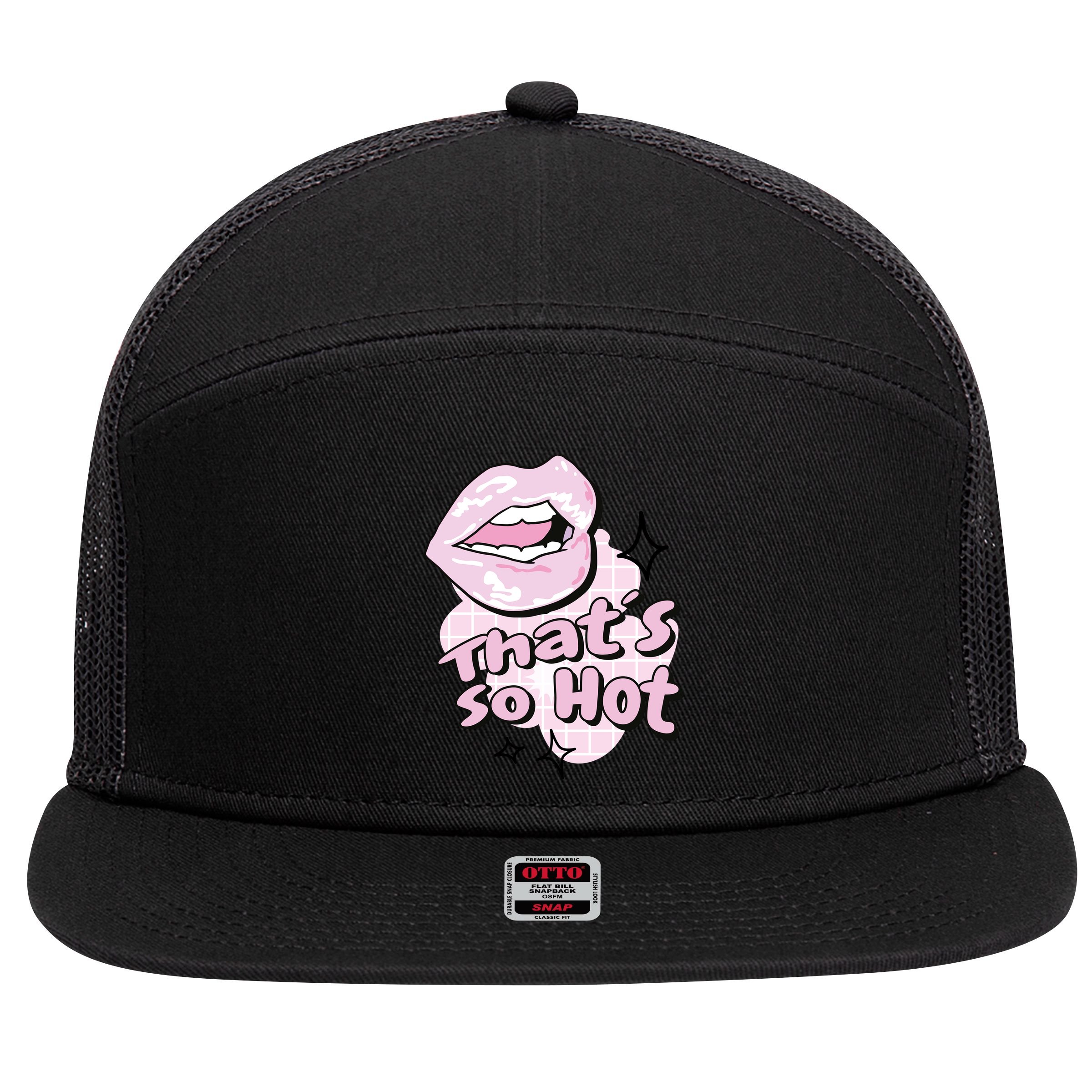 That's So Hot Lips 7 Panel Mesh Trucker Snapback Hat