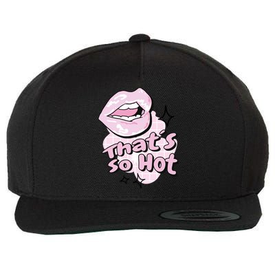 That's So Hot Lips Wool Snapback Cap