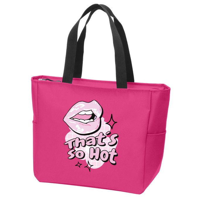 That's So Hot Lips Zip Tote Bag