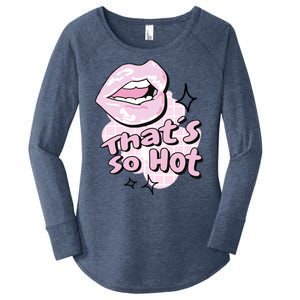 That's So Hot Lips Women's Perfect Tri Tunic Long Sleeve Shirt