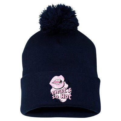 That's So Hot Lips Pom Pom 12in Knit Beanie